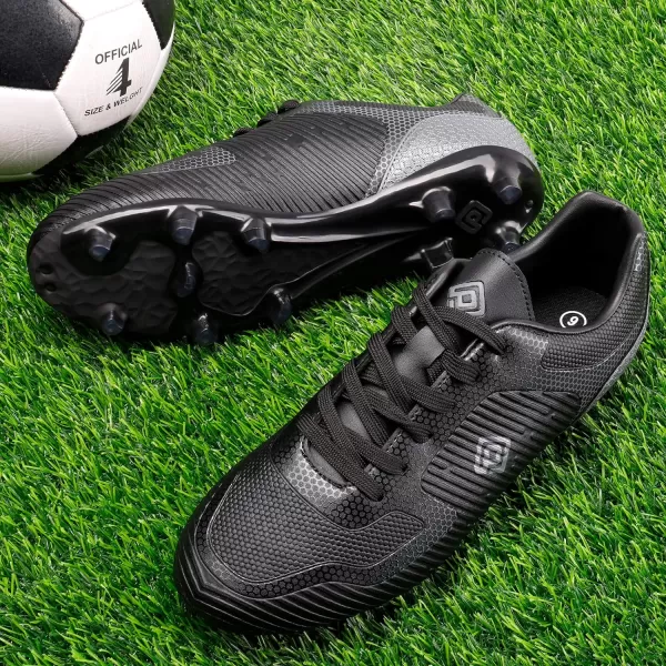 imageDREAM PAIRS Mens Firm Ground Soccer Cleats Soccer ShoesBlackGrey
