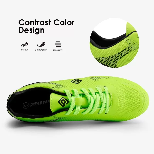 imageDREAM PAIRS Mens Firm Ground Soccer Cleats Soccer ShoesNeonGreenBlack