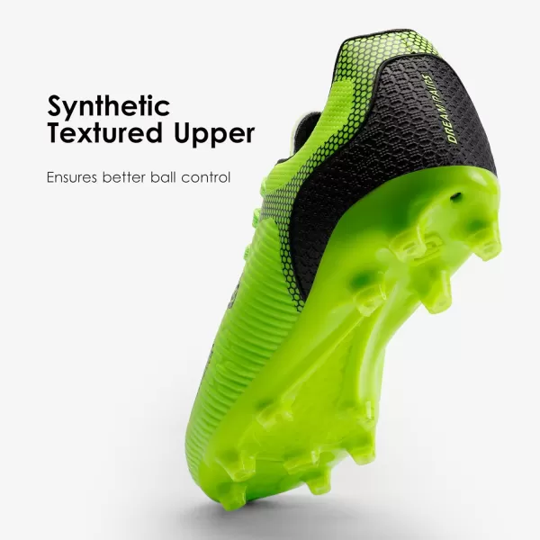 imageDREAM PAIRS Mens Firm Ground Soccer Cleats Soccer ShoesNeonGreenBlack
