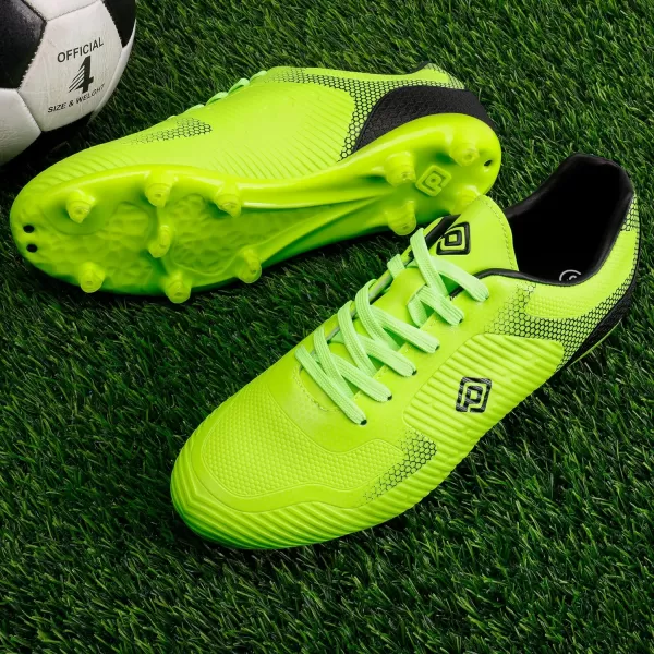 imageDREAM PAIRS Mens Firm Ground Soccer Cleats Soccer ShoesNeonGreenBlack
