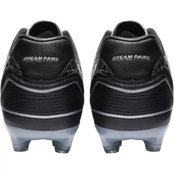 imageDREAM PAIRS Mens Firm Ground Soccer Cleats Soccer ShoesSilverBlack