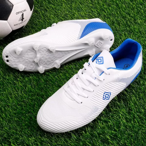 imageDREAM PAIRS Mens Firm Ground Soccer Cleats Soccer ShoesWhiteRoyal