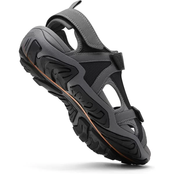 imageDREAM PAIRS Mens Sandals Hiking Water Beach Sport Outdoor Athletic Arch Support Summer SandalsGrey