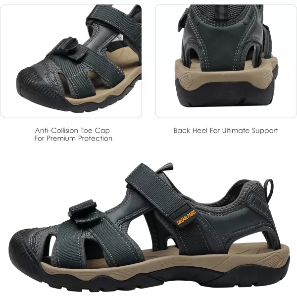 imageDREAM PAIRS Mens Sport Outdoor Hiking Sandals Closed Toe Athletic Adventure Beach Fisherman Water SandalsBlue
