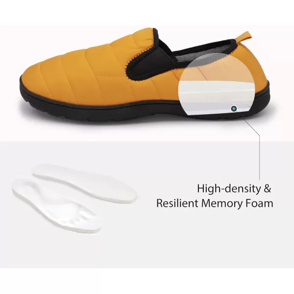 imageDREAM PAIRS Mens Waterresistant Winter Warm Slippers Slipon Indoor Outdoor Machine Washable House ShoesYellow