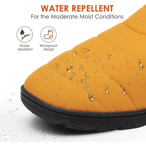 imageDREAM PAIRS Mens Waterresistant Winter Warm Slippers Slipon Indoor Outdoor Machine Washable House ShoesYellow