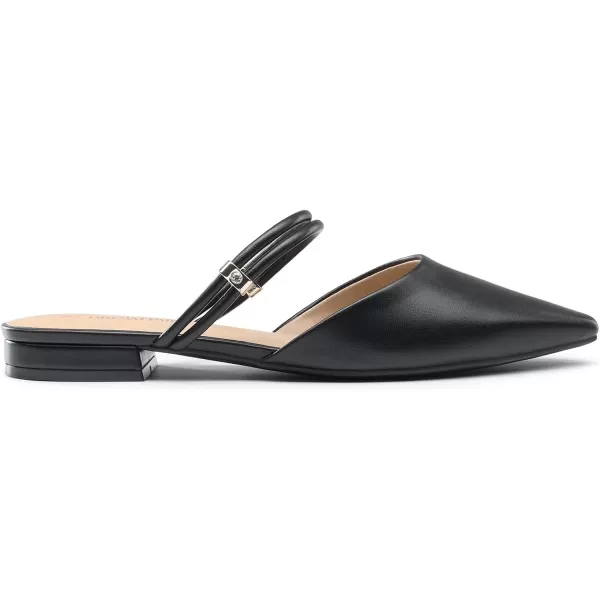 imageDREAM PAIRS Mules for Women Flats Pointed Toe TwoWay Wear Slip on Slides ShoesBlack