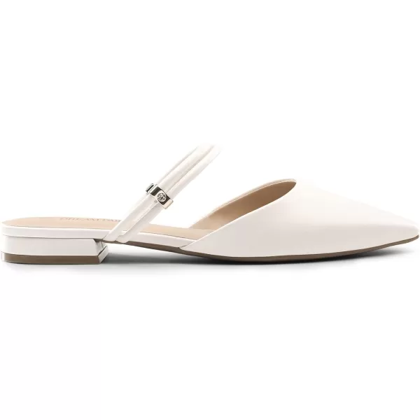 imageDREAM PAIRS Mules for Women Flats Pointed Toe TwoWay Wear Slip on Slides ShoesWhite