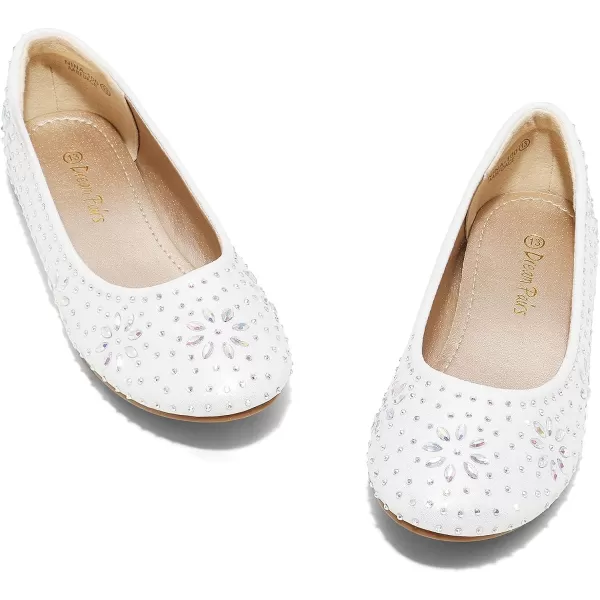 imageDREAM PAIRS Nina100 Girls Dress Shoes Classic Ballet FlatsNina100white