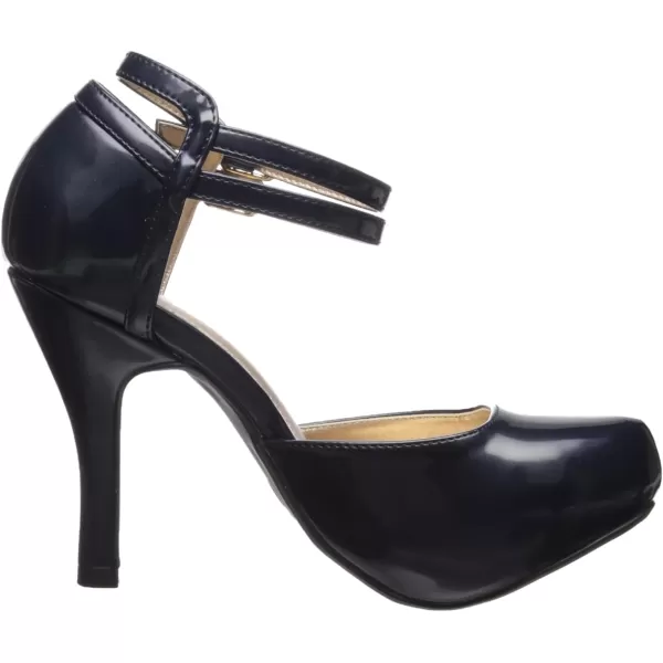imageDREAM PAIRS Office02 Womens Classy Mary Jane Double Ankle Strap Almond Toe High Heel Pumps NewNavy Pat