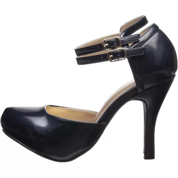 imageDREAM PAIRS Office02 Womens Classy Mary Jane Double Ankle Strap Almond Toe High Heel Pumps NewNavy Pat