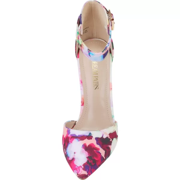 imageDREAM PAIRS OppointedAnkle Womens Pointed Toe Ankle Strap DOrsay High Heel Stiletto Pumps ShoesFloral