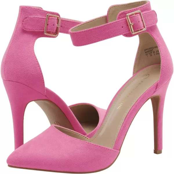 imageDREAM PAIRS OppointedAnkle Womens Pointed Toe Ankle Strap DOrsay High Heel Stiletto Pumps ShoesFuchsia