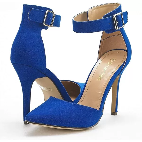 imageDREAM PAIRS OppointedAnkle Womens Pointed Toe Ankle Strap DOrsay High Heel Stiletto Pumps ShoesOppointedankleroyal Blue