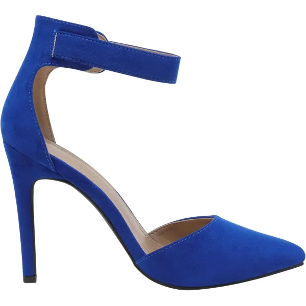 imageDREAM PAIRS OppointedAnkle Womens Pointed Toe Ankle Strap DOrsay High Heel Stiletto Pumps ShoesRoyalBlue