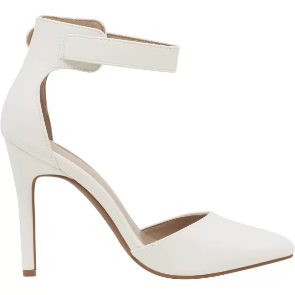 imageDREAM PAIRS OppointedAnkle Womens Pointed Toe Ankle Strap DOrsay High Heel Stiletto Pumps ShoesWhite