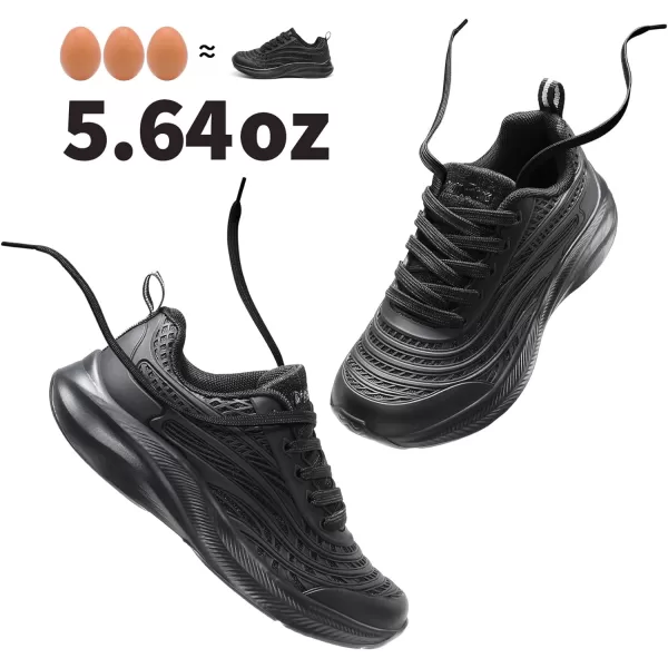 imageDREAM PAIRS Tennis Shoes for Boys Girls Kids Laceup Athletic Running Sneakers for Little KidBig KidAll Black