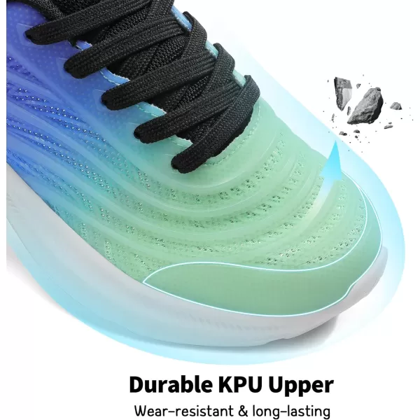 imageDREAM PAIRS Tennis Shoes for Boys Girls Kids Laceup Athletic Running Sneakers for Little KidBig KidLight GreenBlue