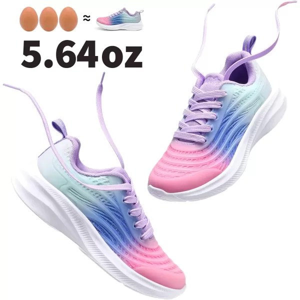 imageDREAM PAIRS Tennis Shoes for Boys Girls Kids Laceup Athletic Running Sneakers for Little KidBig KidPinkBlueLight Green