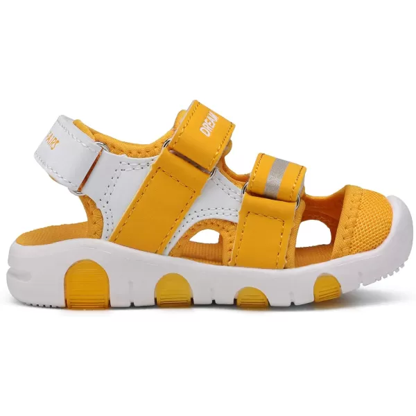 imageDREAM PAIRS Toddler Boys Girls Light Up Athletic Outdoor Summer Sports SandalsBright Yellow