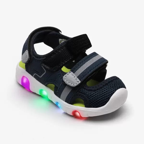 imageDREAM PAIRS Toddler Boys Girls Light Up Athletic Outdoor Summer Sports SandalsCyan Blue