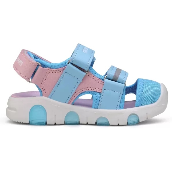 imageDREAM PAIRS Toddler Boys Girls Light Up Athletic Outdoor Summer Sports SandalsLight Blue