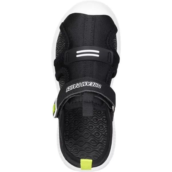 imageDREAM PAIRS Toddler Boys Girls Outdoor Summer Sports Sandals Water ShoesBlackWhite