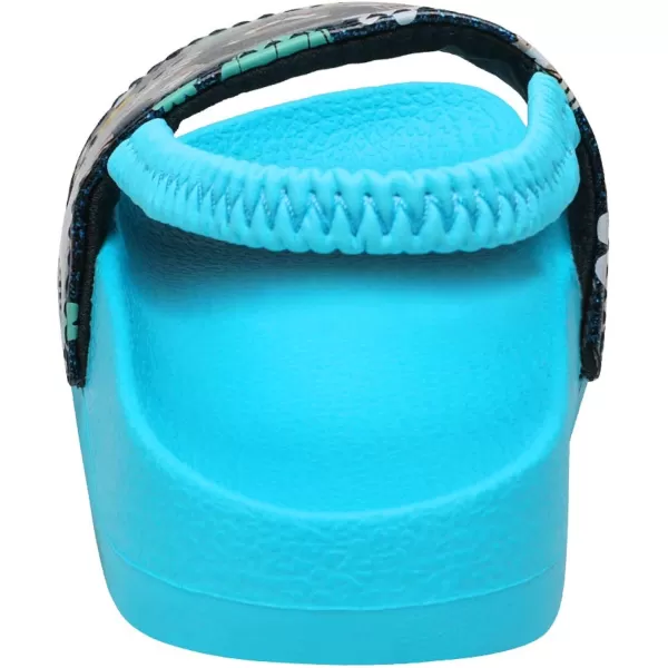 imageDREAM PAIRS Toddler Boys Girls Slip on Slide Sandals Kids Outdoor Summer Beach Water Shoes SlippersBlue