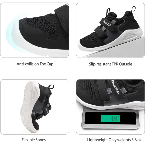 imageDREAM PAIRS Toddler Boys Girls Sneakers Lightweight Tennis Walking ShoesBlack