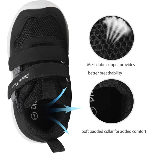 imageDREAM PAIRS Toddler Boys Girls Sneakers Lightweight Tennis Walking ShoesBlack