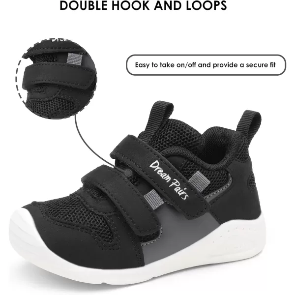 imageDREAM PAIRS Toddler Boys Girls Sneakers Lightweight Tennis Walking ShoesBlack