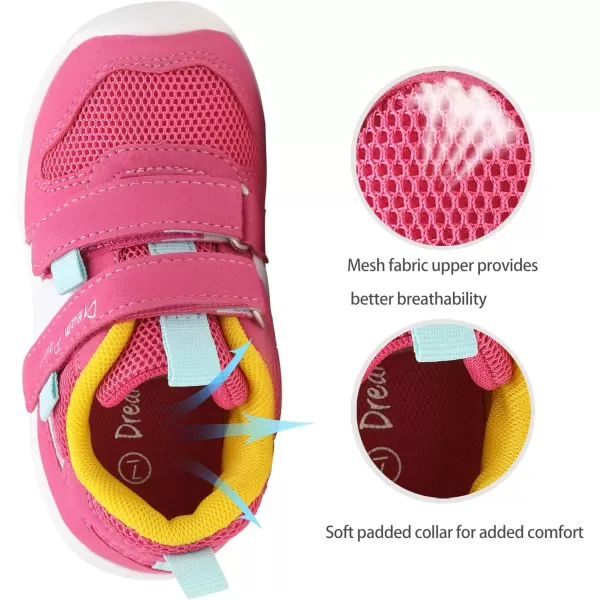 imageDREAM PAIRS Toddler Boys Girls Sneakers Lightweight Tennis Walking ShoesRose Red
