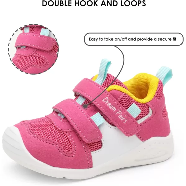 imageDREAM PAIRS Toddler Boys Girls Sneakers Lightweight Tennis Walking ShoesRose Red