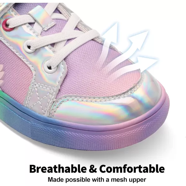 imageDREAM PAIRS Toddler Boys Girls Sneakers Little Kids Casual Walking ShoesRainbowSilver