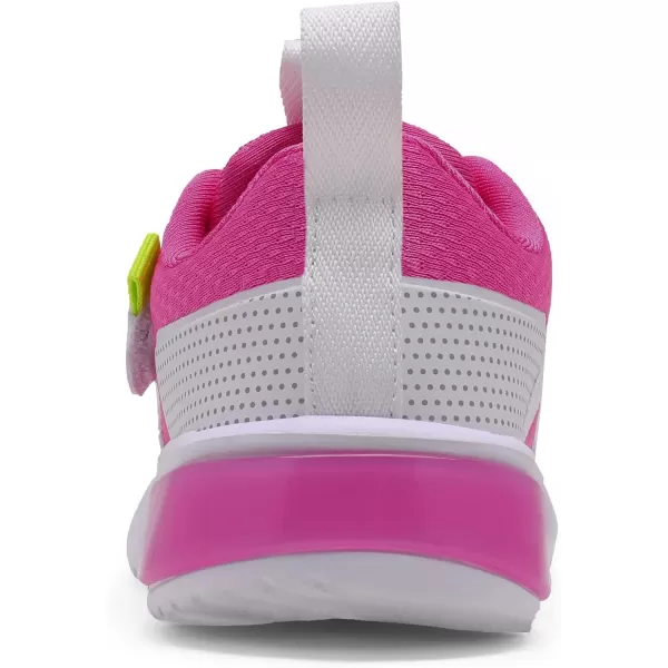 imageDREAM PAIRS Toddler Boys Girls Tennis Running Walking Shoes Kids Breathable Lightweight SneakersWhiteRoseRed