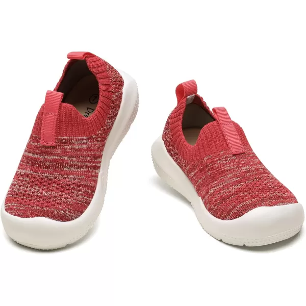 imageDREAM PAIRS Toddler Boys Girls Walking Shoes Lightweight Slipon SneakersToddlerLittle KidRed