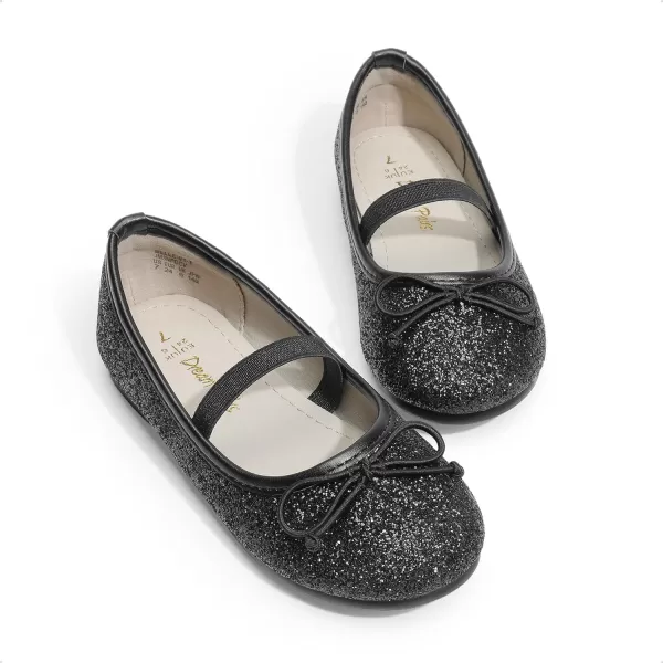 imageDREAM PAIRS Toddler Girls Dress Shoes Party Wedding Flower Girl Ballet FlatsBlack