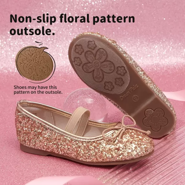 imageDREAM PAIRS Toddler Girls Dress Shoes Party Wedding Flower Girl Ballet FlatsChampagne