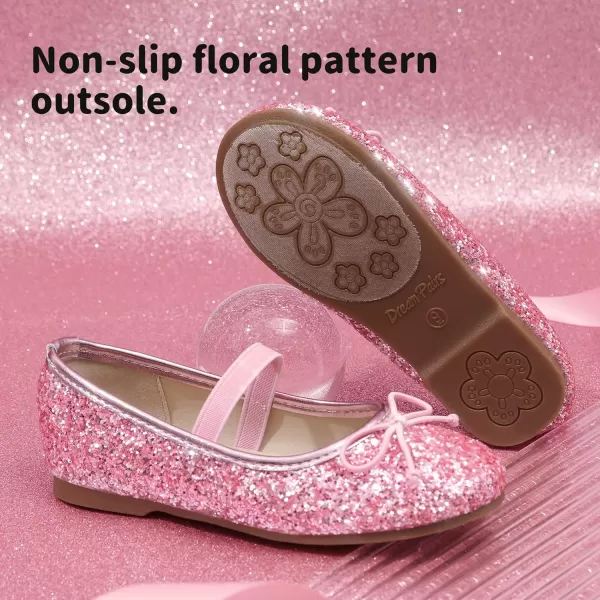 imageDREAM PAIRS Toddler Girls Dress Shoes Party Wedding Flower Girl Ballet FlatsPink