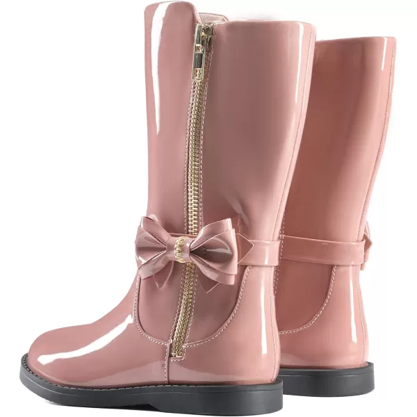 imageDREAM PAIRS Toddler Girls Mid Calf Boots Side Zipper Riding ShoesPinkPat