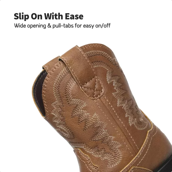 imageDREAM PAIRS Toddler Little Boys Girls Cowboy Boots Kids Western Square Toe Riding Mid Calf BootsDREAM PAIRS Toddler Little Boys Girls Cowboy Boots Kids Western Square Toe Riding Mid Calf Boots