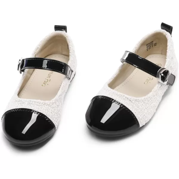 imageDREAM PAIRS Toddler Little Girl Mary Jane Ballet Flats Dress ShoesWhiteBlack