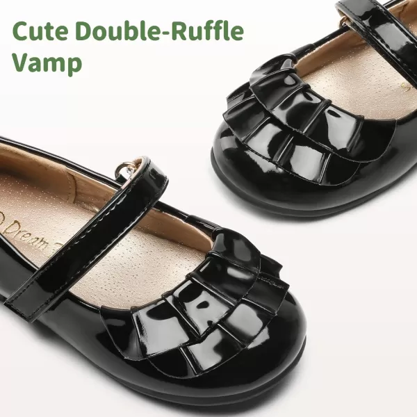 imageDREAM PAIRS Toddler Little Girls Mary Jane Ballet Flats Flower Girl Dress Shoes for Wedding Party SchoolBlack