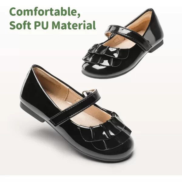 imageDREAM PAIRS Toddler Little Girls Mary Jane Ballet Flats Flower Girl Dress Shoes for Wedding Party SchoolBlack