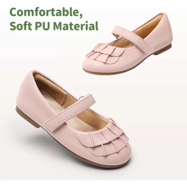 imageDREAM PAIRS Toddler Little Girls Mary Jane Ballet Flats Flower Girl Dress Shoes for Wedding Party SchoolPink