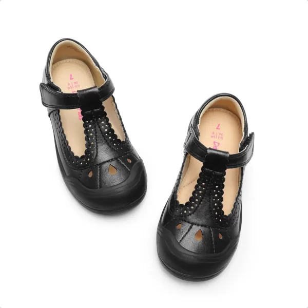 imageDREAM PAIRS Toddler Little Girls Mary Jane School Uniform Dress Shoes TStrap Ballet FlatsBlack