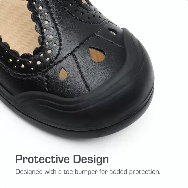 imageDREAM PAIRS Toddler Little Girls Mary Jane School Uniform Dress Shoes TStrap Ballet FlatsBlack
