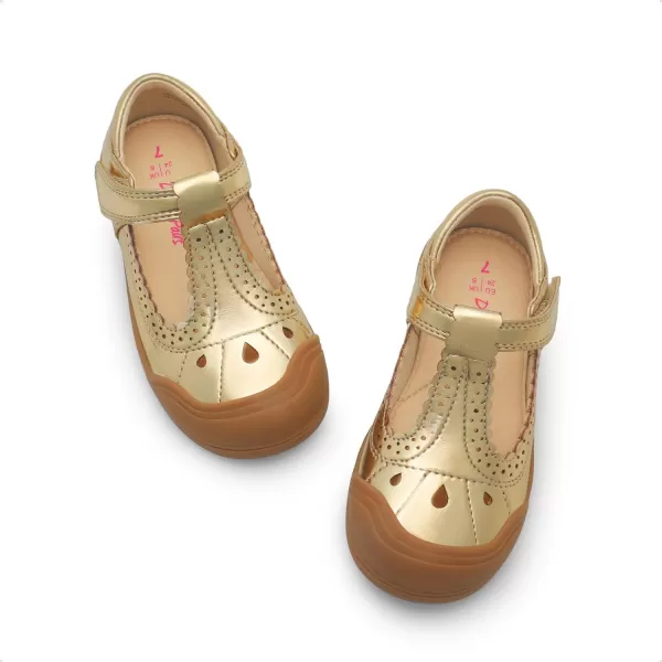 imageDREAM PAIRS Toddler Little Girls Mary Jane School Uniform Dress Shoes TStrap Ballet FlatsGold
