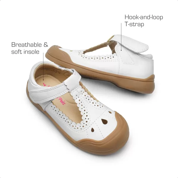 imageDREAM PAIRS Toddler Little Girls Mary Jane School Uniform Dress Shoes TStrap Ballet FlatsWhite