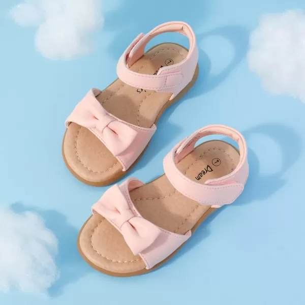 imageDREAM PAIRS ToddlerLittle Kid Girls Sandals Fashion Bow Summer ShoesPink